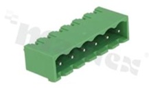 Pluggable terminal block; pitch 5.00mm; 6-ways; male; straight pin header; closed type; UL 300V/16A; TUV:320V/20A