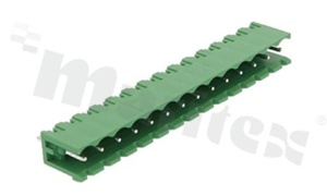 Pluggable terminal block; pitch 5.08mm; 14-ways; male; straight pin header; opened type; UL 300V/16A; TUV:320V/20A
