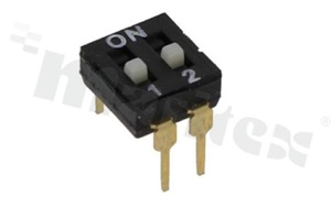 Przełącznik DIP Switch; THT; 2-sekcyjny; raster 2.54mm