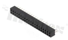 Listwa stykowa do PCB; w rastrze 2.00mm; 2x20 styków; montaż: THT; żeńska; prosta; dwurzędowe