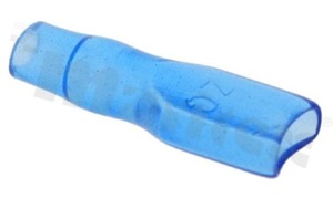 Insulation sleeve for flat connector 4.8mm; for wire OD=3.0mm; L=22mm W=5.8mm; blue
