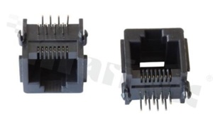 Gniazdo RJ45; 8-stykowe; montaż: THT; kątowe; gabaryt 8; styki złocone