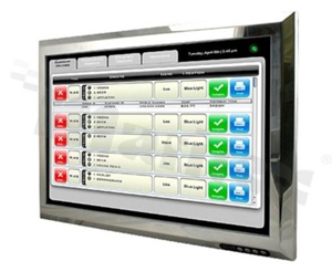 Bezwentylatorowy komputer panelowy 22"; Full IP-65; stal nierdzewna; ekran dotykowy;Czterordzeniowy procesor Intel Atom E3845 1.91 GHz; RAM 4 GB; dysk SSD 32 GB MLC; 1x Gigabit Ethernet; 1xCOM; 3x USB; głośniki 2x 2W; zasilanie 12-26V