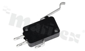 Miniature Micro switch with roller lever; SPDT; terminals; 16A