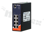 Switch przemysłowy Gigabit Profinet; zarządzalny; 8 portów 10/100/1000Base-T(X) RJ45; temp. pracy: -40+70 st.C; zasilanie redundantne 12...48VDC; montaż na szynie DIN