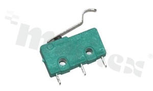 Miniaturowy mikroprzełącznik z dźwignią z rolką; SPDT; montaż: THT; 5A/125V AC.