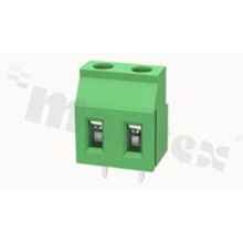 PCB terminal block; pitch 7.62mm; 2-ways; vertical; wire range 0.5-2.5mm2 (AWG 26-12); with screws for a cross screwdriver; brass cage; green color; UL 300V/20A, TUV 250V/20A