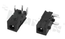 DC socket; male; angled; pin diameter 0.65mm; hole diameter 2.75mm; THT