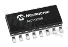 Przetworniki analogowo cyfrowe - ADC; MICROCHIP; MCP3208-BI/SL; SPI, Serial; 2.7 V - 5.5 V; Surface Mount; 1