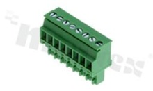 Listwa zaciskowa rozłączalna; w rastrze 3.50mm; 8-torowa; żeńska; na przewód 0.5-1.50mm2 (28-16AWG); kierunek wtykania prostopadły do osi przewodów; styki z fosforobrązu; mosiężna klatka; UL 300V/8A