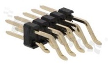 Pin Header; pitch 2.54mm; 2x5 pins; assembly: SMD; male; angled; double row