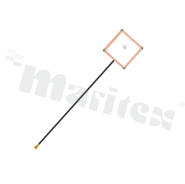 Antena; patch; GNSS; 1559-1586MHz; -0.41dBi; VSWR<1.35; RHCP; kierunkowa; RF1.13; 0.1m; IPEX; przyklejana; 25x25x5.5mm