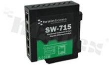 Hardened Industrial Unmanaged Gigabit Ethernet Switch; metal case; 5x 10/100/1000 Mb/s; operating temperature -40+80 deg.C; supply 5...30VDC; DIN Rail Mountable