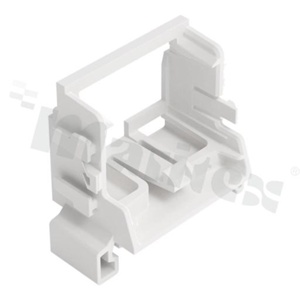 Adapter; do złączki 10-przewodowej 221;4mm2; na szynę din TS35; biała