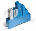 Przekaźnik interfejsowy; elektromagnetyczny; prąd znamionowy 10A; napięcie cewki 12VDC; podwójny styk przełączny DPDT; moc cewki 0.5W; 10A/250VAC, 10A/24VDC; zaciski śrubowe; na szynę DIN  