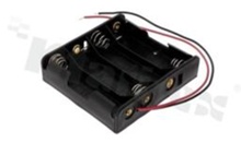 4xAA Battery holder; with 26AWG wire 15cm