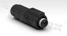 Connector power heavy duty power; 8.0mm; straight; 60 keyway; black