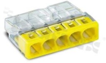 Szybkozłączka instalacyjna; 5-torowa; zacisk sprężynowy; przekrój przewodu 0.5-2.5mm2; 24A/450V