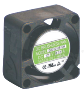 Fan; DC; 0.04m3/min; 0.13A; 3.5-5.5VDC; 0.65W; 15000RPM; 27dBA; 28 AWG; plastic; -10+70 deg.C; 5g; 20x20x10mm