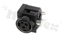 DC power socket; female; angled; 3-contacts; 7.5 A/20V