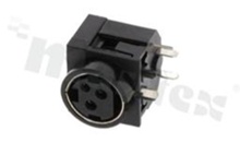 DC power socket; female; angled; 3-contacts; 7.5 A/20V
