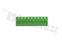 Listwa zaciskowa rozłączalna; w rastrze 7.50mm; 10-torowa; żeńska; na przewód 2.50mm2(28-12AWG); kierunek wtykania równoległy do osi przewodu; styki z fosforobrązu; mosiężna klatka przewodu; UL 300V/15A