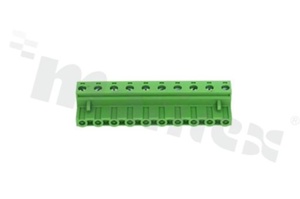 Pluggable terminal block; 7.50mm pitch; 10-ways; female; for wire 2.50mm2(28-12AWG); wire insertion direction same as plug-in direction; p.bronze contacts; brass cage; UL 300V/15A