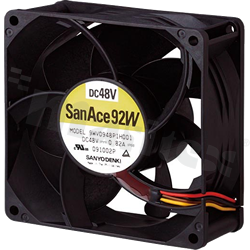 Fan; splash-proof; DC; 24VDC; 92x92x38mm; 5.05m3/min; 64.0dB; IP68.