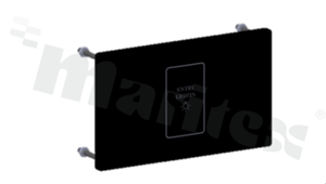 Piezoelectric panel "SINGLE"; 1 position; aluminum front; solution designed for full customization of the product.