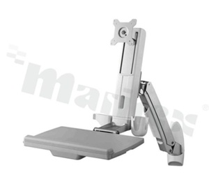 VESA holder for 1 display with keyboard tray; wallmount; max. load 10.5kg; recommended panel size 15-24"; WSF110