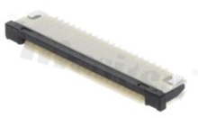 ZIF connector for FFC/FPC; pitch 1.00mm; 20-contacts; SMD; side entry; downside contacts