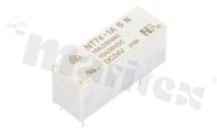 Przekaźnik elektromagnetyczny; prąd znamionowy 10A; napięcie cewki 12VDC; pojedynczy styk zwierny (1A); 10A/30VDC; 10A/250VAC; materiał styków:AgSnO2