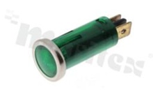 Signal lamp; 16.5mm; green; LED 220VAC