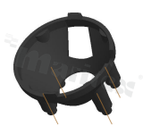 Holder Carclo 12046, for optics 26.5mm, universal, color: black; pin no.: 4, pin lengh: 0,8mm