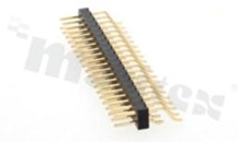 Listwa stykowa do PCB; w rastrze 2.00mm; 2x20 styków; montaż: SMD; męska; kątowa; dwurzędowe