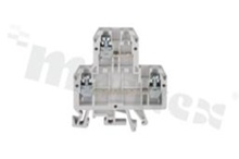 Installation terminal block; 2-level; 4-contacts; for wire 0,5-4mm2; screw terminal; grey; Din rail; 690v/32A