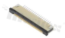 Złącze ZIF do PCB; w rastrze 1.00mm; 18-stykowe; montaż: SMD; poziome; górny kontakt