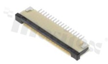 ZIF connector for FFC/FPC; pitch 1.00mm; 18-contacts; SMD; side entry; upper contacts
