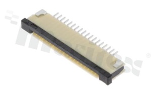 ZIF connector for FFC/FPC; pitch 1.00mm; 18-contacts; SMD; side entry; upper contacts