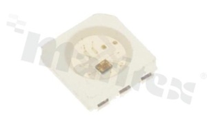 Light Emitting Diode PLCC6; SMD 5050; with internal driver IC; RGB Full Color; Red: 240-260mcd; Green: 420-460mcd; Blue: 160-180mcd; 12mA; 12V; water clear lens; 160 degrees; 5mm x 5mm x 1.6mm