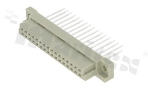 Złącze DIN; typu Half B; żeńskie; połówkowe; 2x16 styków; proste; L=13mm