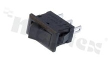 Miniaturowy przełącznik typu Rocker; jednobiegowy; 2-pozycyjny; 13.8x9mm; konektory SPST; przycisk czarny; 1A
