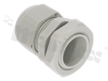 Cabel gland P16; nylon; PG16 10-13mm; grey; with lock nut