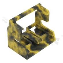 Adapter; for 10-wire connectors from 221 series; 4mm2; screw mounting from side;dark grey-yellow