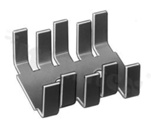 Radiator; prasowany; TO-126; TO-220; TOP-3; 30x25.4x12.7mm; czarny; anodowane aluminium Al 99.5; RoHS.