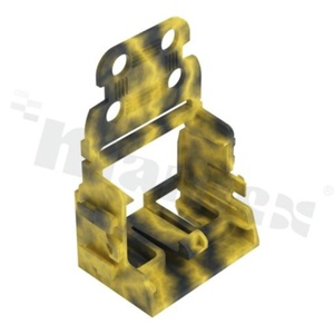 Adapter; do złączki 10-przewodowej 221;4mm2;montaż śrubowy;z odciążeniem przewodów; ciemnoszary-żółty