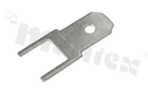 Konektor płaski; męski; 4.8mm; 0.5mm; pionowy; montaż: THT; cynowany