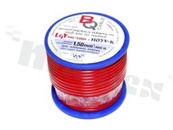 Przewód pojedynczy LGY/H05V-K; z wielodrutową miedzianą żyłą; czerwony; przekrój 1.50mm2; AWG 16; 500V; -40+105 st.C; 10m.