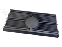 Heatsink; sandblasted + anode version; black color; weight 1.0kg, space for fan; dimensions: 312x160mm