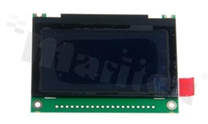 Display LGM OLED; LCD graphic; 2.7"; 128x64 pixels; illumination colour green; 20-pin goldpin connector; active area 55.02x13.1mm; FPC to ZIF connector, 24 pins